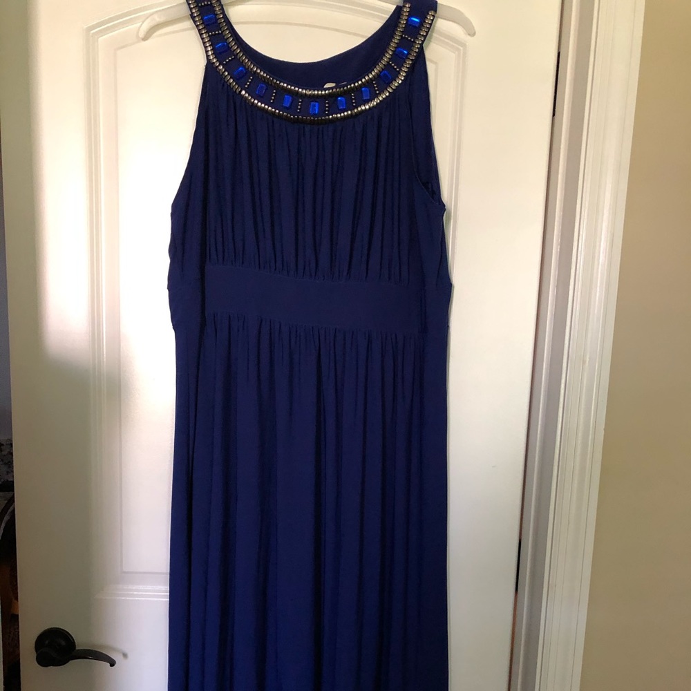 Cobalt Blue Sleeveless Floor length evening gown